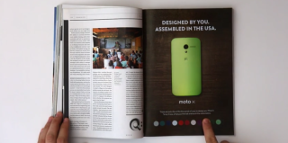 Video: Motorola Put a Color-changing, Interactive Moto X Ad in January’s WIRED
