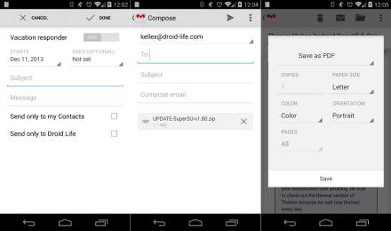 Gmail for Android Updated to v4.7 – Includes Vacation Responder, Sending Attachments of Any Type, and More