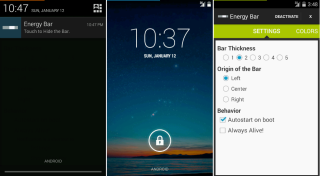 Energy Bar for Android Shows Your Battery Status in a Neat Way, No Root Required