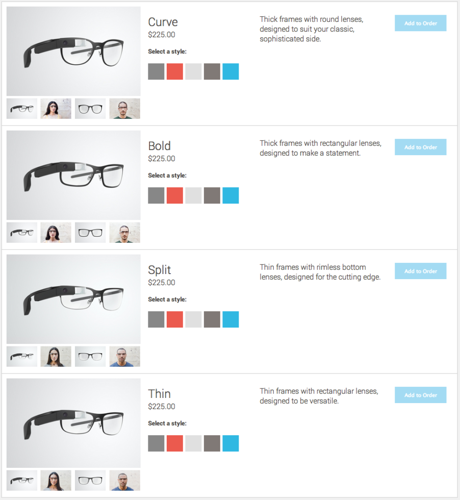 google glass frames