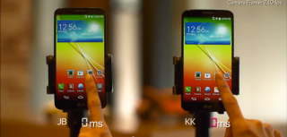 LG Posts Up Side-by-side Comparison Video of the G2 Running Kit Kat and Jelly Bean