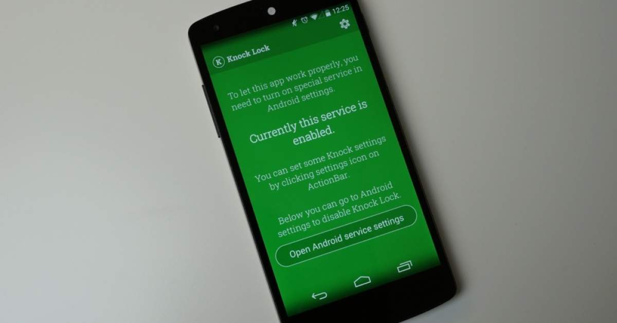 Knock Lock for Android - Lock Your Device by Tapping its Display