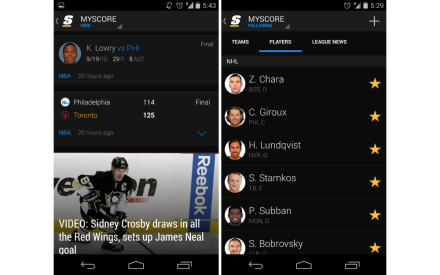 theScore Android App Set to Receive Update Today, Brings Customizable “Feed” Feature