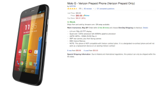Deal: Moto G on Verizon Only $70 Through Amazon