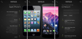 Versus App Lets You Quickly Compare Two Things