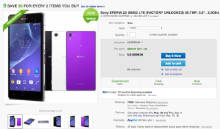 Deal: Sony Xperia Z2 Just $599 Through eBay