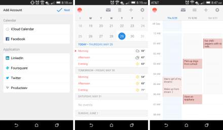 Sunrise Calendar Available for Android, Brings 3-Day View and Sleek Widget