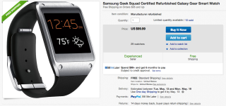 Deal: Original Galaxy Gear Available on eBay for $99 Plus Free Shipping