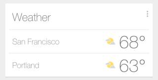 Google Now Weather Card Changes to Show Multiple Cities, Not Multiple Cards