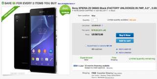 Deal:  Unlocked Sony Xperia Z2 for $672 Through eBay
