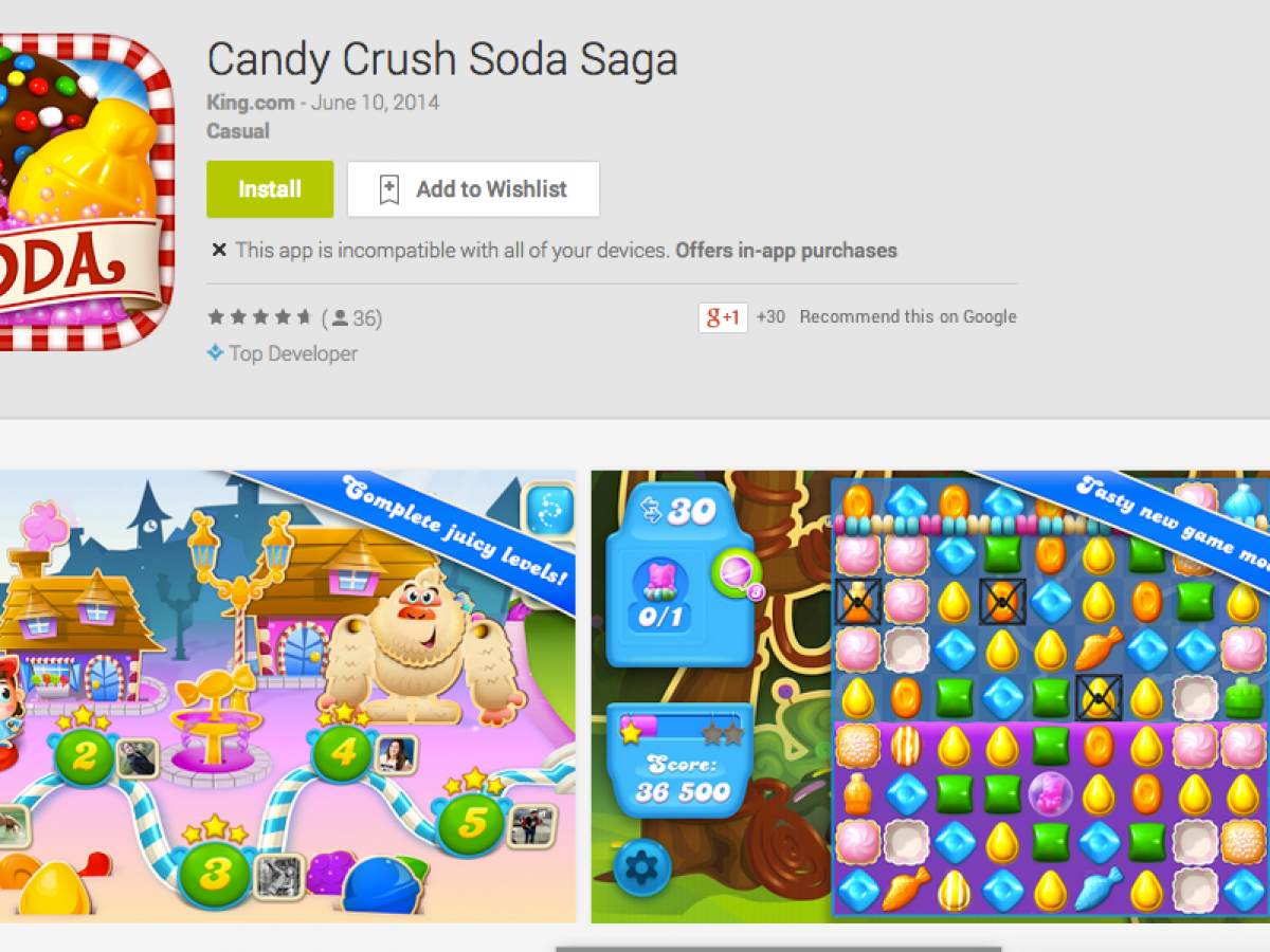 Nova versão de 'Candy Crush Saga' está disponível para Android