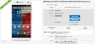 Deal:  Brand New, Unlocked AT&T Moto X on eBay for $275