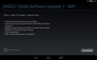 NVIDIA Pushing OTA Update to SHIELD Tablet, Improves WiFi Stability and More