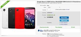 Deal:  16GB Nexus 5 in Black or Red for $329, Plus Free Shipping
