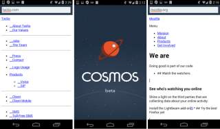 Cosmos Browser Launches Onto Google Play, Browse the Web With Zero Data Connection