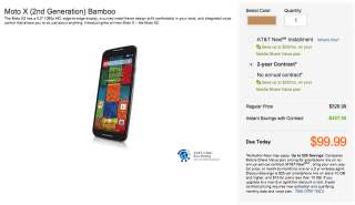 Moto X (2nd Generation) Now Up for Pre-Order at AT&T in Black, Bamboo, or Leather