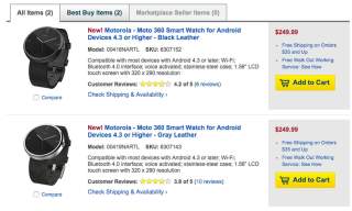 Moto 360 in Both Black and Silver Back in Stock on Best Buy!