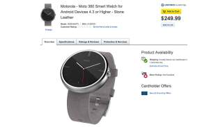 Motorola Just Randomly Released the Moto 360 in “Stone” at Best Buy (Updated)