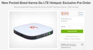 Deal: Pre-order Pocket-sized Karma Go LTE Hotspot for $99