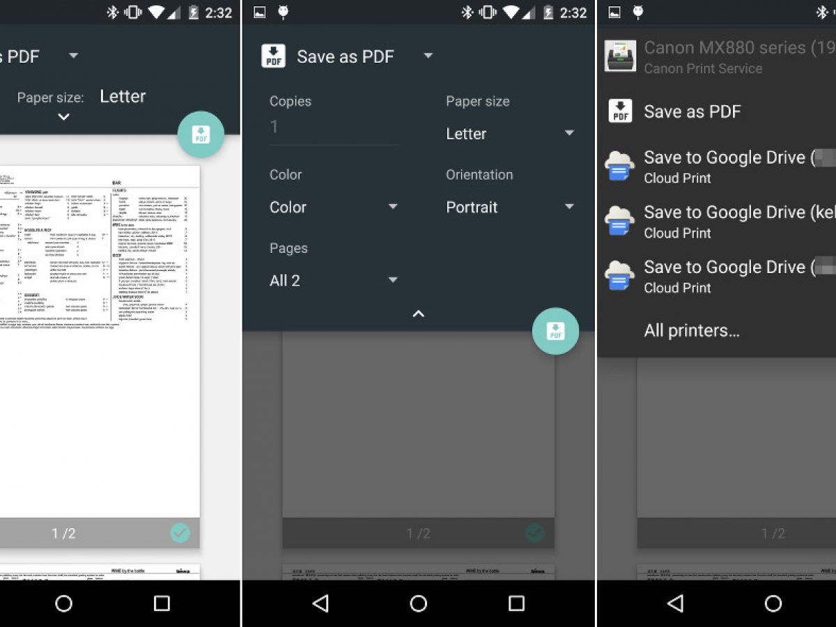 Android 5.0 Feature: Printing UI Completely Re-Done, Preview Added