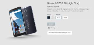 Nexus 6 Pre-Orders Go Live on October 29