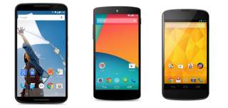 Nexus 6 vs. Nexus 5 vs. Nexus 4 vs. Galaxy Nexus