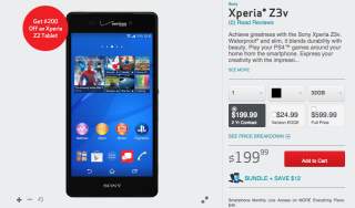 Sony Xperia Z3v Now Available From Verizon for $199