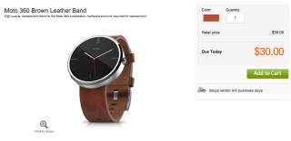 Buy Moto 360 Leather or Metal Individual Watch Bands Right Now From AT&T