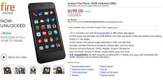 Deal:  Amazon Fire Phone (32GB, Unlocked) Drops to $199 Without a Contract