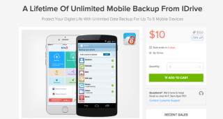 Deal: Lifetime Of Unlimited Mobile Backup From IDrive for $10