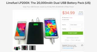 Deal: Limefuel 20,000mAh Dual USB Battery Pack for $35