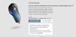 Deal:  Buy a Chromecast Before December 21, Get $20 in Google Play Credit