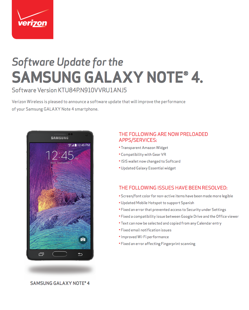 galaxy note 4 update