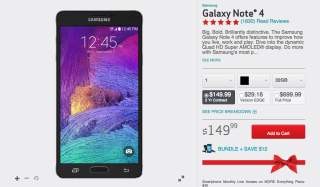Deal:  All Android Phones $199 and Over are 50% Off at Verizon, Including Galaxy Note 4