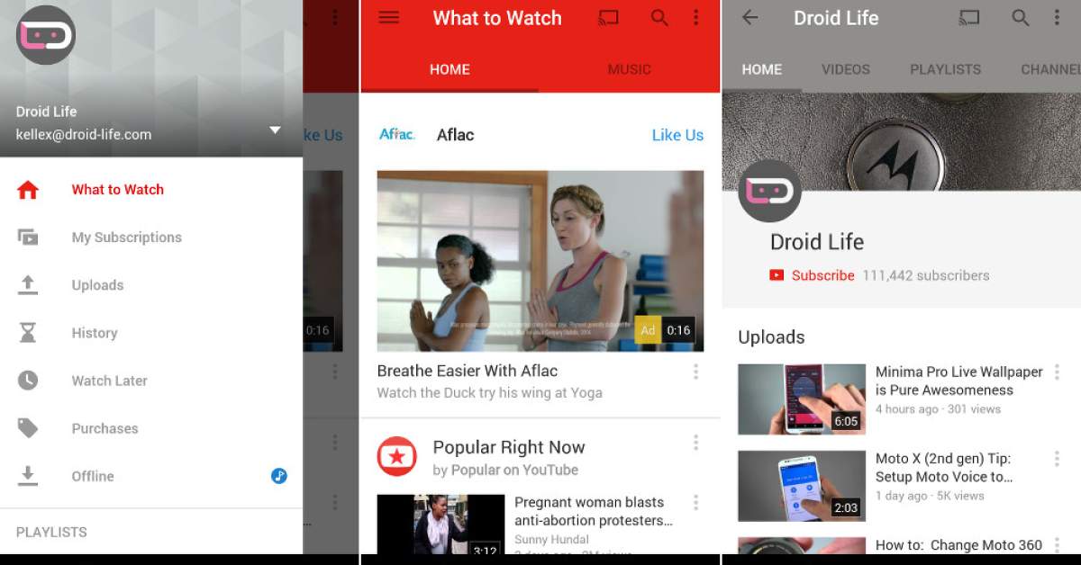 YouTube Gets Its Material Design Update With Version 6.0.11