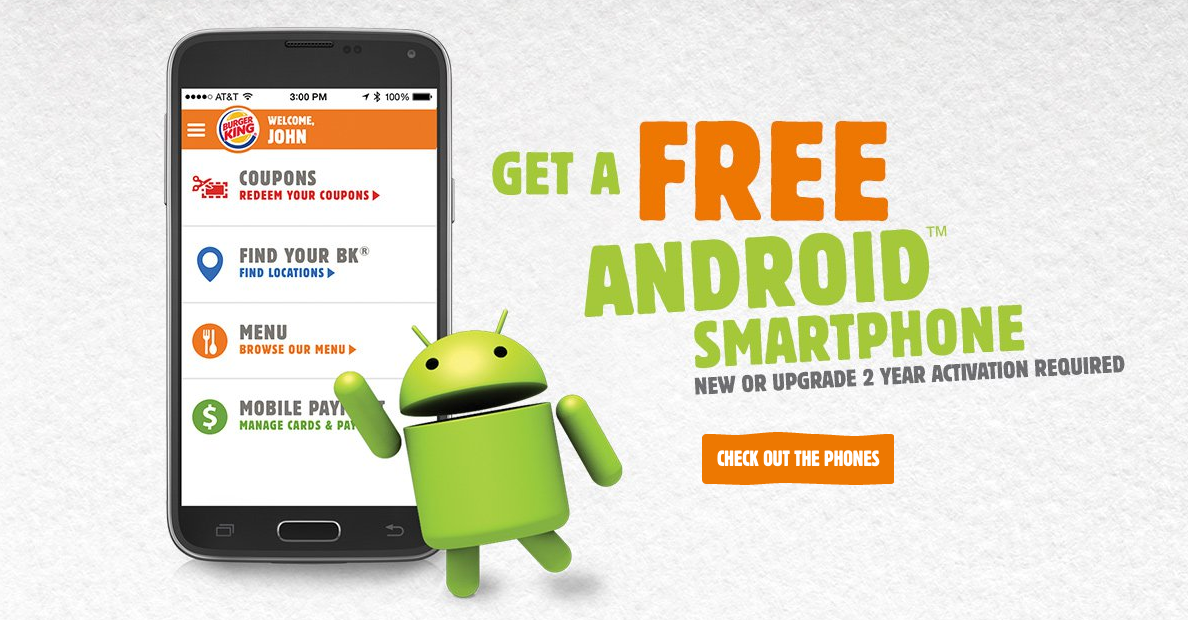 Burger King Wants to Promote Its New App, Enters Phone Retailer Game