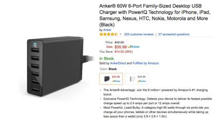 Sweet Deal: Buy an Anker 60W 6-Port Charger for $35, Get a 5,200mAh Portable Power Pack Free