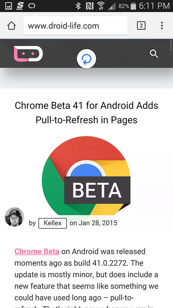 chrome beta 41