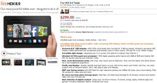 Amazon Fire HDX 8.9 Tablet on Sale for Only $299, Limited Time Offer