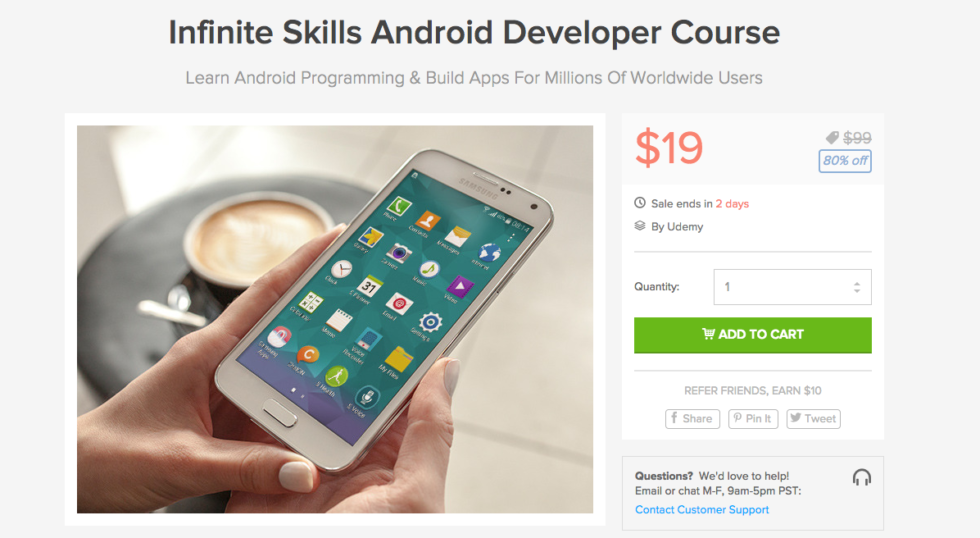 Deal: $19 Nabs You the Infinite Skills Android Developer Course