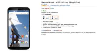Amazon is Now Selling the 32GB Nexus 6 With Prime Shipping
