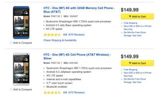 Deal:  HTC One (M7) Just $149 Off-Contract From Best Buy