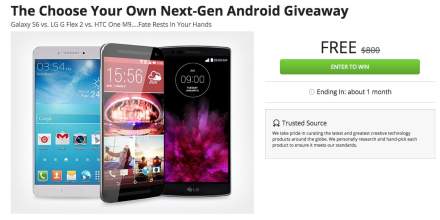 Giveaway:  Choose Your Prize – Galaxy S6, HTC One (M9), or G Flex 2