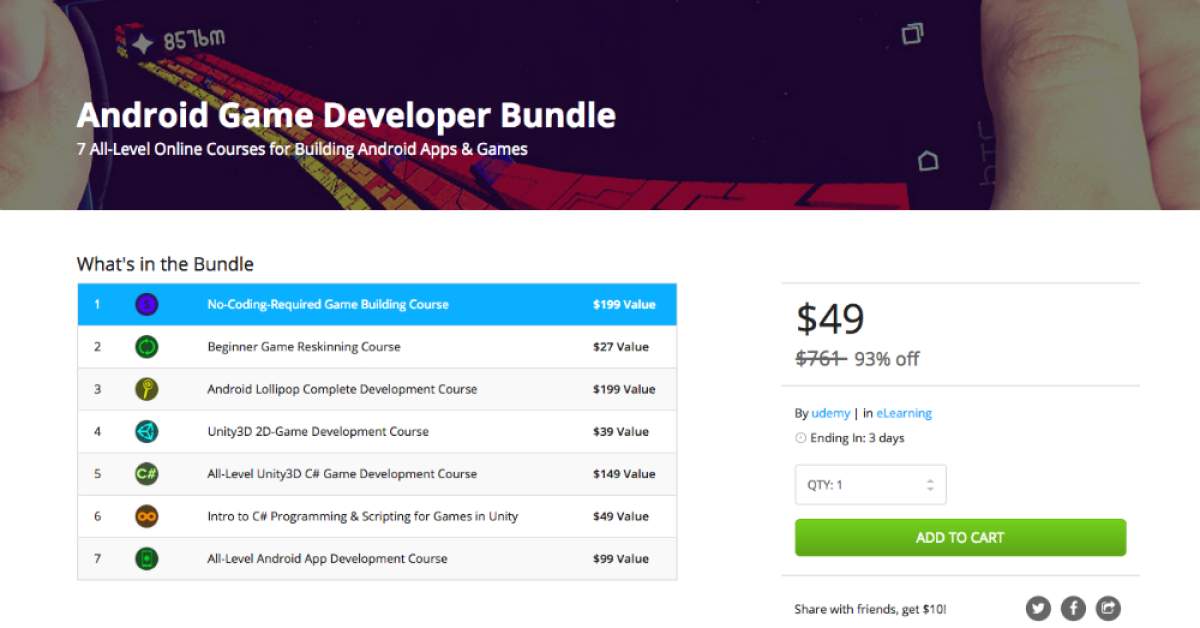 Deal: 3 Days Left to Score the Android Game Developer Bundle for $49