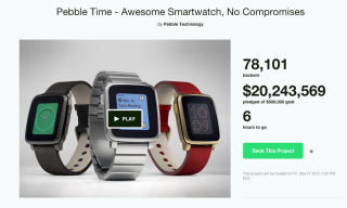 Last Day for Pebble Time on Kickstarter, Surpasses $20 Million in Funding