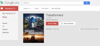 Free on Google Play:  First Transformers Movie and Coldplay’s Ghost Stories