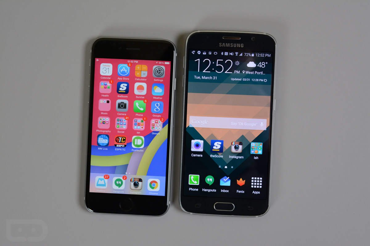 galaxy s6 vs iphone 6-8
