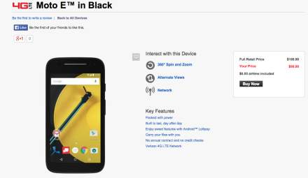 Moto E 4G LTE Now Available on Verizon Prepaid for $99