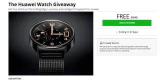 Giveaway: Enter to Win a Huawei Watch From the DL Deals Store