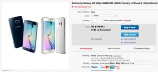 Deal:  New Unlocked Galaxy S6 Edge (SM-G925i) for $799